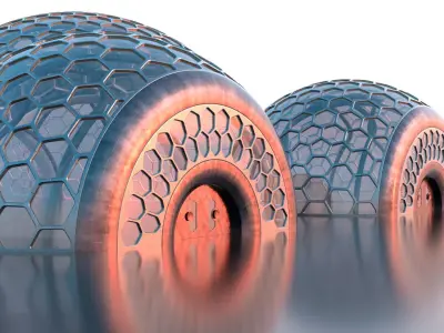 Sci Fi Hexagon Glass Dome Kitbash Collection 3D model