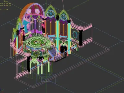 Game Book collection - Mysterious scroll seal hall 3D model