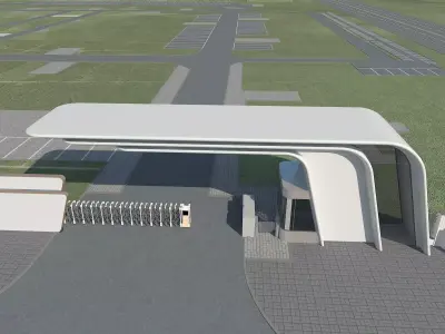 Modern Park Entrance 3D model