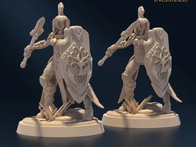 Undying Light Spearblade Nude and Normal Set x5 3D print model