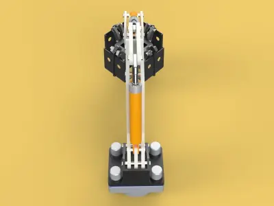 MOUNTED ATTACHMENT ARM CRANE TRUCK BULLDOZER EXCAVATOR TRACTOR 3D model