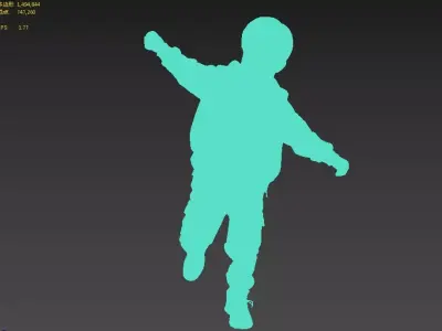 Teenagers Street Dance 3D model