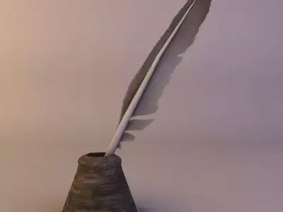 Ink feather 3D model