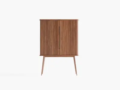 Bahut 2 sliding doors cabinet Wapong Series 3D model