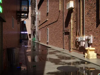 Alley 3d Scene Low-poly 3D model