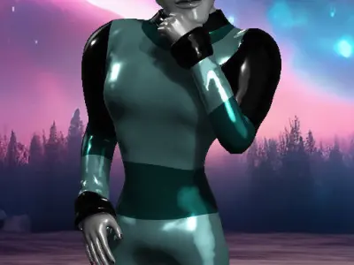 Sckript Toon Series Science-fiction collection The co-pilot Low-poly 3D model