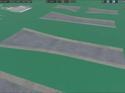 road pack 1 Low-poly 3D model