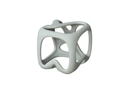 SciFi Cube Object No 16444 Low Poly Shape Texture
