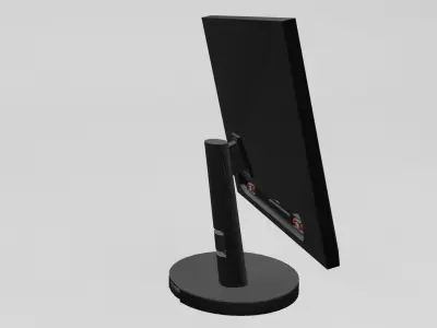 Monitor 3d model with windows Low-poly 3D model