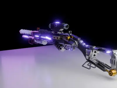 3d sci fi futuristic  gun  3D model