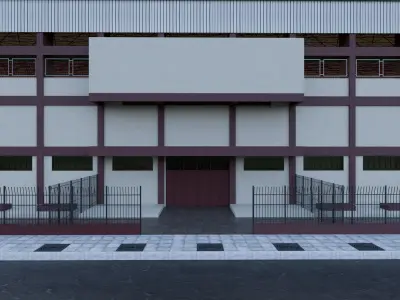 Football Soccer stadium 3D model 3D model