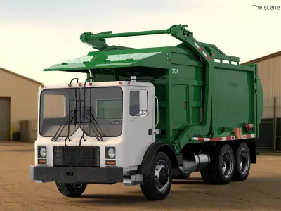  Refuse Truck with Front Loader 