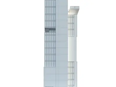 High-rise office building No 11 Low-poly 3D model