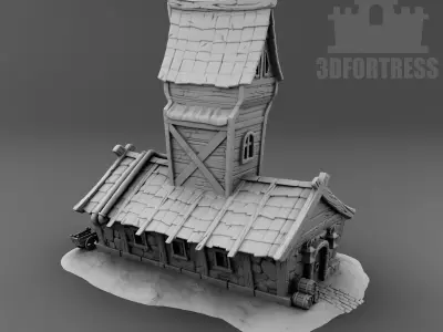 Cartoon house 3D print model
