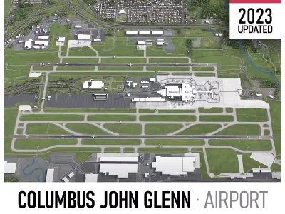Columbus - John Glenn Airport Low-poly 3D model