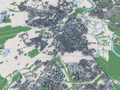 Carlisle City in England 3D model