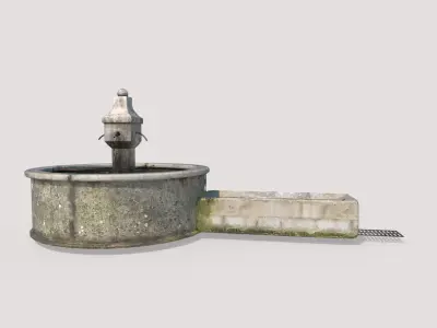 Ancient Public Fountain 3D model