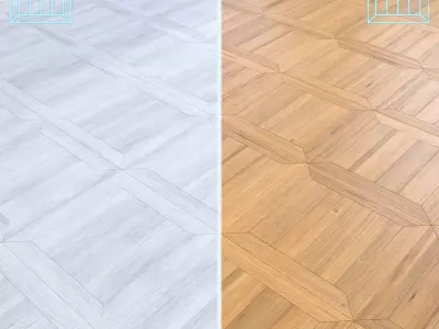 Parquet - Laminate - Wooden floor 2 in 1 Low-poly 3D model 193