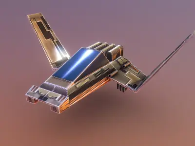 SCRAPDOG Short Range Fighter Low-poly 3D model