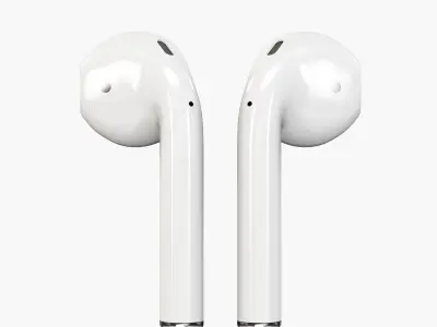 Apple AirPods wireless bluetooth earphones Low-poly 3D model