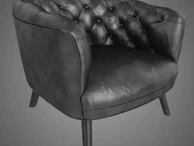 Arm Chair Black 3D model
