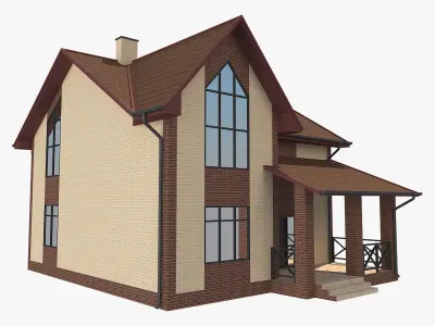 House With Interior 2 3D model