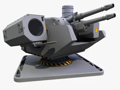 Sci-Fi Light Laser Turret  3d model 3D model