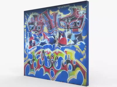 Graffiti wall XXII 3D model