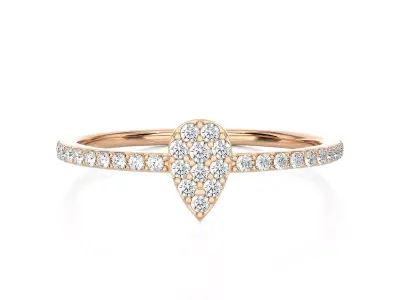 Light Minimalist Diamond Ring 3D print model