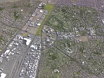 Gaborone - 3D City Low-poly 3D model