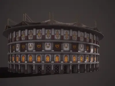 Roman Greek Colosseum Low-poly 3D model