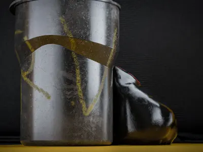 The Analogie Asset Pack The Trash Can Game Ready Asset Low Poly Low-poly 3D model