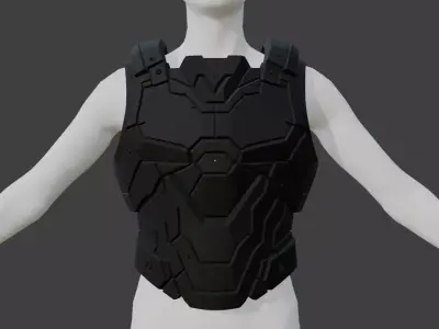 MALE KNIGHTMARE COCKPIT ARMOR 3D print model