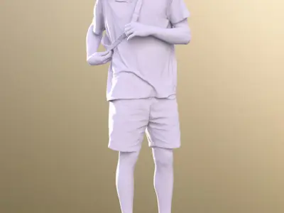 Milo 11216 - Casual Street Style Guy with Bag Low-poly 3D model