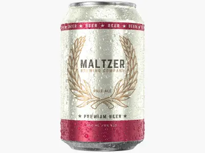  Standard Beer Can With Droplets 330ml 