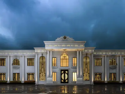 Neoclassical Building Exterior 3D model