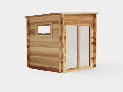 Garder Sauna for 8 Person Low-poly 3D model