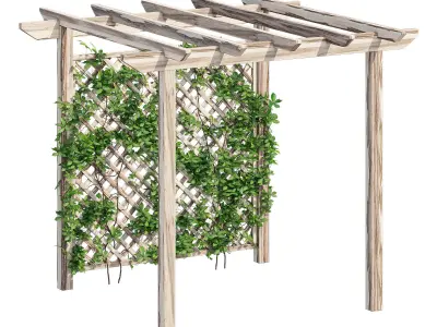 Open pergola small 3D model