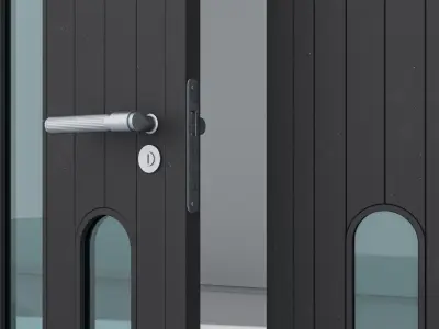 Aluminium door 343 3D model