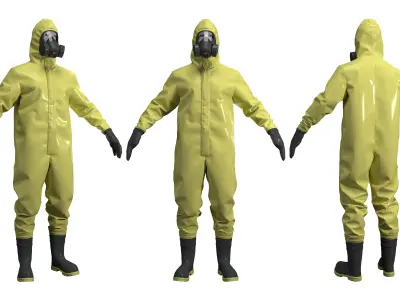 Hazmat Suit - Marvelous Designer 3D model