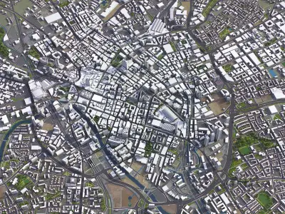 Manchester Low-poly 3D model