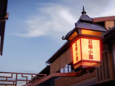 Japanese Street 3d Scene 3D model