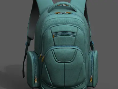 Backpack Camping Generic military combat soldier armor scifi  Low-poly 3D model