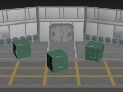 Among us Game Background Stage 3D model