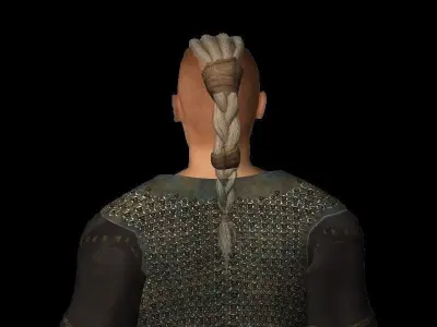 Warrior man Low-poly 3D model