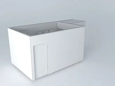 glauorkut box with wooden floor Free 3D model