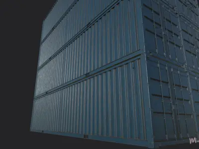 container  40 ft  Low-poly 3D model
