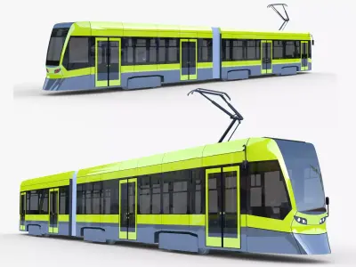 Stadler tram exterior 3D model
