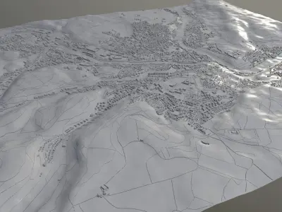 Cityscape Schaffhausen Switzerland 3D model