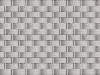 White Painted Herringbone Wicker Weave PBR Texture